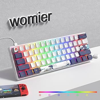 Amazon.com: Womier 60% Percent Keyboard Gaming, WK61 Creamy